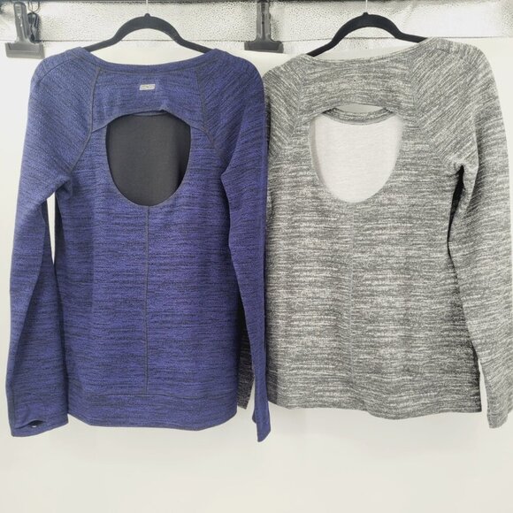 Two Express EXP Core Performance Open Back Pullover Sweatshirts - Picture 3 of 7